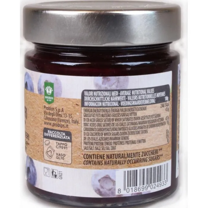 Senza Zuccheri Aggiunti 100% Mirtilli Neri Probios 215g
