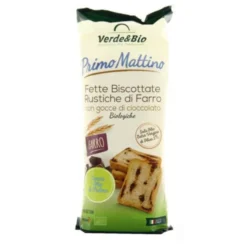 Verde&bio Fette Biscottate Rustiche Di Farro Con Gocce Di Cioccolato 180g